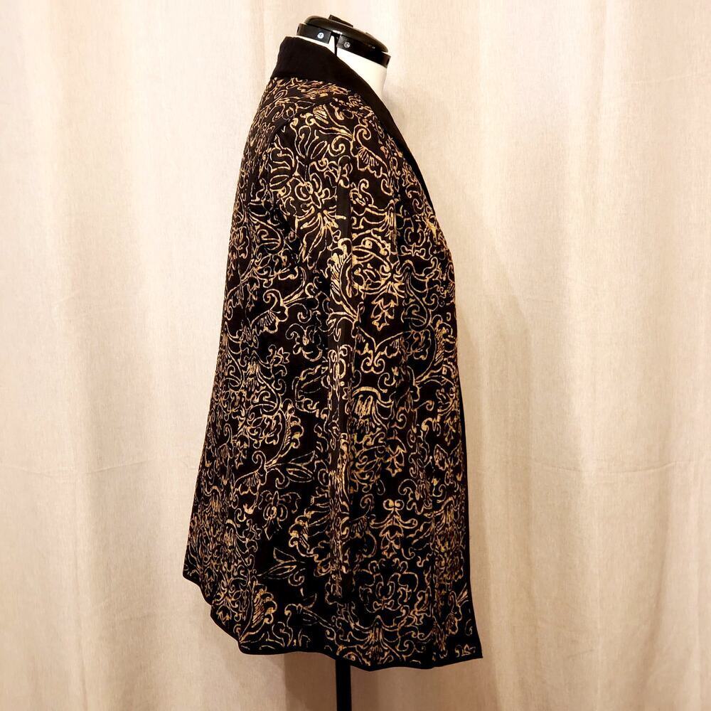 Catherine's Quilted Lightweight Open Jacket in Black & Gold | Size 14/16W | NWT - Picture 3 of 10